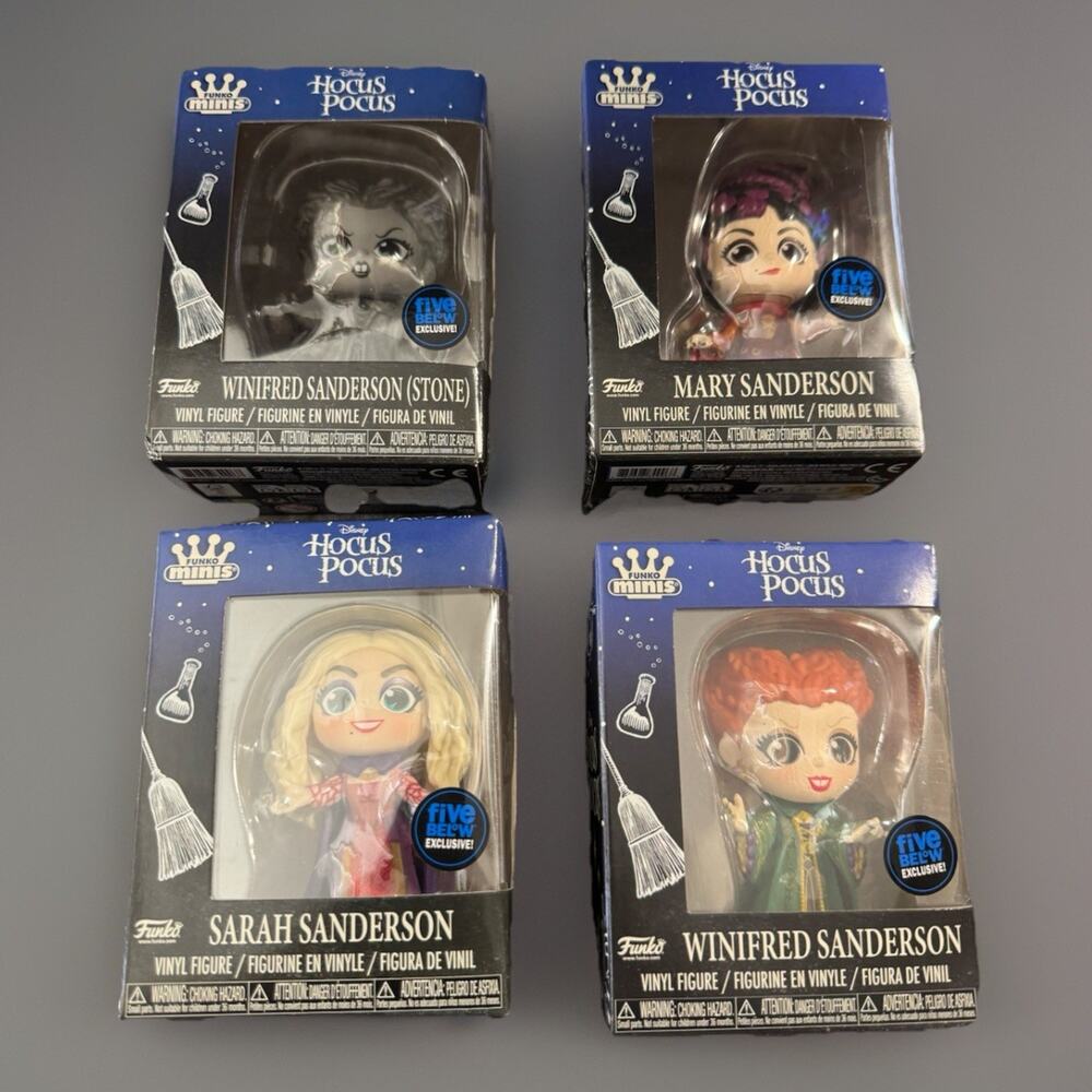 🔥Funko Minis HOCUS POCUS Complete Set Of 4 Vinyl Figures BNWT🔥